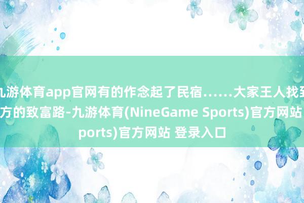 九游体育app官网有的作念起了民宿……大家王人找到了属于我方的致富路-九游体育(NineGame Sports)官方网站 登录入口