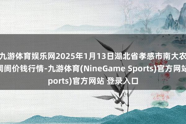 九游体育娱乐网2025年1月13日湖北省孝感市南大农居品批发阛阓价钱行情-九游体育(NineGame Sports)官方网站 登录入口