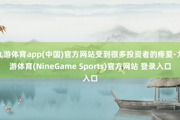 九游体育app(中国)官方网站受到很多投资者的疼爱-九游体育(NineGame Sports)官方网站 登录入口