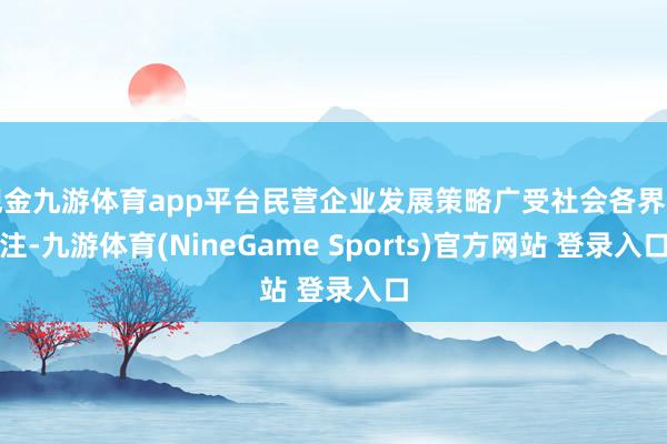 现金九游体育app平台民营企业发展策略广受社会各界关注-九游体育(NineGame Sports)官方网站 登录入口